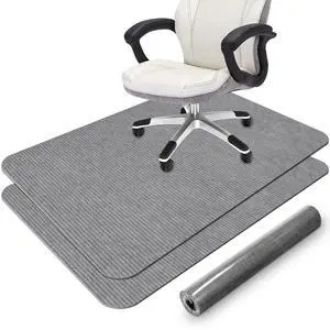 2 Pack Office Chair Mat for Hardwood Floor, 55"x35" Computer Chair Floor Mat, Desk Chair Mat, Large Rubber Anti-Slip Floor Protector for Home Office Light Grey (Folding Packaging) 2 Pack Office Chair Mat for Hardwood Floor, 55"x35" Computer Chair Floor Mat, Desk Chair Mat, Large Rubber Anti-Slip Floor Protector for Home Office Light Grey (Folding Packaging)