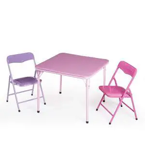 Toddler Furniture Set | Kids Activity Table Chair Set Playroom Furniture Preschool Learning Compact Foldable Children's Table Small Size 3 Piece Pink Toddler Furniture Set | Kids Activity Table Chair Set Playroom Furniture Preschool Learning Compact Foldable Children's Table Small Size 3 Piece Pink