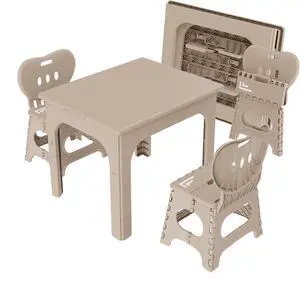 Foldable Kids Table and 2 Chairs Set, Portable Height Adjustable Toddler Activity Table, Indoor Outdoor Folding Table Set for Study, Crafts, Snack, Picnic, Playroom and Patio Foldable Kids Table and 2 Chairs Set, Portable Height Adjustable Toddler Activity Table, Indoor Outdoor Folding Table Set for Study, Crafts, Snack, Picnic, Playroom and Patio