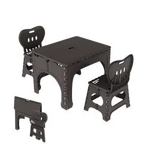 ® Kids Folding Table and Chairs Set, Kids Table & Chairs Foldable, Foldable Activity Table, Portable Picnic Table, Ideal for Indoor and Outdoor, Durable & Easy to Store (599)(Chocolate Brown) ® Kids Folding Table and Chairs Set, Kids Table & Chairs Foldable, Foldable Activity Table, Portable Picnic Table, Ideal for Indoor and Outdoor, Durable & Easy to Store (599)(Chocolate Brown)