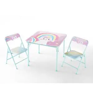 Caticorn 3 Piece Table and Chair Set, Multicolor Caticorn 3 Piece Table and Chair Set, Multicolor