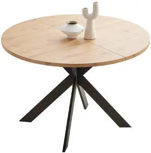 46.4" Round Dining Table Set, Mid Century Modern Round Dining Table for 4-6 Person, Steel Legs, Leisure Coffee Table for Kitchen Dining Room, Save Space 46.4" Round Dining Table Set, Mid Century Modern Round Dining Table for 4-6 Person, Steel Legs, Leisure Coffee Table for Kitchen Dining Room, Save Space