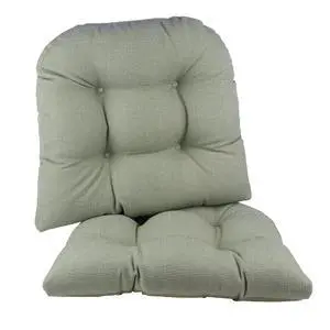 Saturn Non-Slip Seat Cushion, Assembled in The USA, Button-Tufted Pillow for Dining, Office, or Rocking Chair, Durable Fabric Cover, 18" x 20" x 3", Set of 2, Celadon Saturn Non-Slip Seat Cushion, Assembled in The USA, Button-Tufted Pillow for Dining, Office, or Rocking Chair, Durable Fabric Cover, 18" x 20" x 3", Set of 2, Celadon