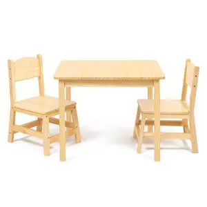 Solid Wooden Toddler Table and Chair Set, Stable and Sturdy, Easy to Clean Material, Kids Table and Chairs for Livingroom, Daycare, Classroom, Playroom Solid Wooden Toddler Table and Chair Set, Stable and Sturdy, Easy to Clean Material, Kids Table and Chairs for Livingroom, Daycare, Classroom, Playroom