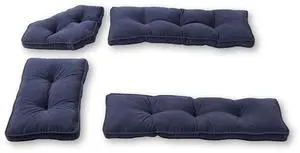 Hyatt 4-Piece Kitchen Nook Polyester Cushion Set, Cobalt Hyatt 4-Piece Kitchen Nook Polyester Cushion Set, Cobalt
