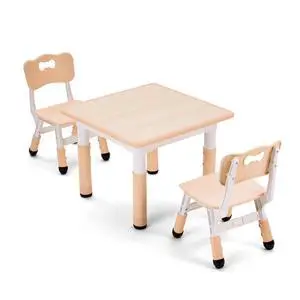 Kids Table and Chair Set, Height Adjustable Toddler Table and Chair Set, Graffiti Desktop Multi-Activity Desk, Ideal for Kids 2-8, Classrooms/Daycares/Homes Kids Table and Chair Set, Height Adjustable Toddler Table and Chair Set, Graffiti Desktop Multi-Activity Desk, Ideal for Kids 2-8, Classrooms/Daycares/Homes