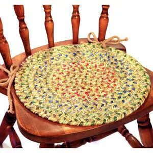 Sophia SO55 Sand Natural 15" x 15" Chair Pad Set-of-4 - Round Chair Cushion with Ties for Round Shaped Patios, Dining Room Seat - Seat Cushions, Ideal as Home Decor - Made in USA Sophia SO55 Sand Natural 15" x 15" Chair Pad Set-of-4 - Round Chair Cushion with Ties for Round Shaped Patios, Dining Room Seat - Seat Cushions, Ideal as Home Decor - Made in USA