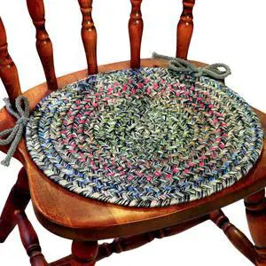 Sophia SO85 Graphite Gray 15" x 15" Chair Pad Set-of-4 - Round Chair Cushion with Ties for Round Shaped Patios, Dining Room Seat - Seat Cushions, Ideal as Home Decor - Made in USA Sophia SO85 Graphite Gray 15" x 15" Chair Pad Set-of-4 - Round Chair Cushion with Ties for Round Shaped Patios, Dining Room Seat - Seat Cushions, Ideal as Home Decor - Made in USA