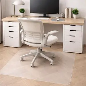 Office Chair Mat for Hardwood Floors 36" x 48", Clear PVC Hard Floor Protector Mat for Under Desks, Rectangular Vinyl Floor Mat for Computer Desks and Gaming Chairs Office Chair Mat for Hardwood Floors 36" x 48", Clear PVC Hard Floor Protector Mat for Under Desks, Rectangular Vinyl Floor Mat for Computer Desks and Gaming Chairs