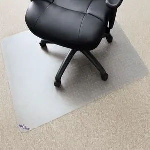 Office Chair Mat for Low Pile Carpets 30" x 48 Clear Vinyl Protector Mat for Under Desks, Rectangular PVC Carpeted Floor Mat for Gaming Chairs and Computer Desks, Shipped Flat Office Chair Mat for Low Pile Carpets 30" x 48 Clear Vinyl Protector Mat for Under Desks, Rectangular PVC Carpeted Floor Mat for Gaming Chairs and Computer Desks, Shipped Flat