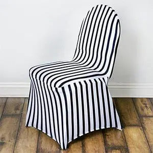 50pcs Striped Stretchy Spandex Fitted Banquet Chair Cover Dinning Event Slipcover for Wedding Party Banquet Catering 50pcs Striped Stretchy Spandex Fitted Banquet Chair Cover Dinning Event Slipcover for Wedding Party Banquet Catering