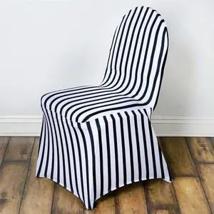 10PCS Striped Stretchy Spandex Fitted Banquet Chair Cover Dinning Event Slipcover for Wedding Party Banquet Catering 10PCS Striped Stretchy Spandex Fitted Banquet Chair Cover Dinning Event Slipcover for Wedding Party Banquet Catering
