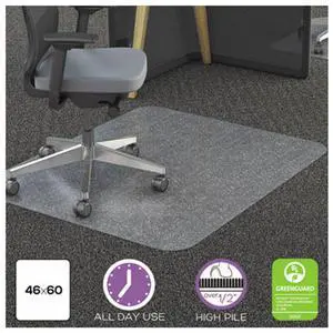 CORPORATION, Polycarbonate Chair Mat, 46w x 60l, Clear CORPORATION, Polycarbonate Chair Mat, 46w x 60l, Clear