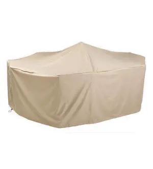 Heavy Duty Weather Resistant Deluxe Outdoor Extra Large Rectangle Table and Chairs Cover | 2 Ply Polyester | 116 L x 80 W x 35 H - Sand Heavy Duty Weather Resistant Deluxe Outdoor Extra Large Rectangle Table and Chairs Cover | 2 Ply Polyester | 116 L x 80 W x 35 H - Sand