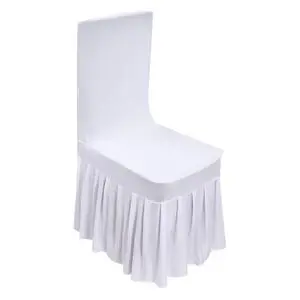 30 Pieces Chair Slipcovers,White Stretch Chair Cover with Ruffled Skirt,Soft Polyester Spandex Stretch Chair Slipcovers Protectors Compatible with Most of the Chairs for Wedding,Party,Celebration 30 Pieces Chair Slipcovers,White Stretch Chair Cover with Ruffled Skirt,Soft Polyester Spandex Stretch Chair Slipcovers Protectors Compatible with Most of the Chairs for Wedding,Party,Celebration