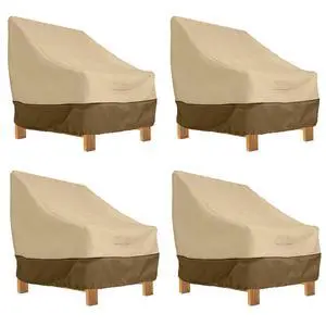 Veranda Water-Resistant 38 Inch Deep Seated Patio Lounge Chair Cover, 4 Pack, Patio Furniture Covers Veranda Water-Resistant 38 Inch Deep Seated Patio Lounge Chair Cover, 4 Pack, Patio Furniture Covers