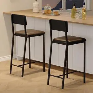 Dining Chairs Set of 2 with Contemporary PU Upholstered, Ergonomic Backrest, Dining chair 330Lbs Weight Capacity, Dining Chairs Set for 2 with Metal Legs for Home Kitchen, Dining Room, Apartments Dining Chairs Set of 2 with Contemporary PU Upholstered, Ergonomic Backrest, Dining chair 330Lbs Weight Capacity, Dining Chairs Set for 2 with Metal Legs for Home Kitchen, Dining Room, Apartments