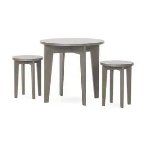Geo Table and Stools Set, Includes Table and 2 Stools, Fun Geometric Design, for Kids Ages 3-6 Years (Dapper Gray) Geo Table and Stools Set, Includes Table and 2 Stools, Fun Geometric Design, for Kids Ages 3-6 Years (Dapper Gray)