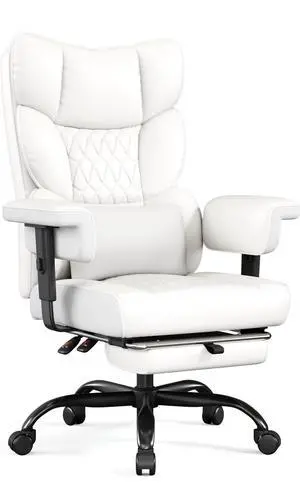 Big and Tall Office Chair with Footrest, High Back Executive Desk Chair with Adjustable Lift Armrest, 155°Recline,Lumbar Support Pillow, Faux Leather Gaming Chairs for Home or Office Big and Tall Office Chair with Footrest, High Back Executive Desk Chair with Adjustable Lift Armrest, 155°Recline,Lumbar Support Pillow, Faux Leather Gaming Chairs for Home or Office