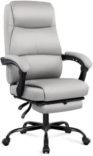 Big and Tall Office Chair with Footrest, High Back Desk Chair with Linkage Armrest, 90-155° Recline Executive Computer Chairs with Adjustable Height for Home Big and Tall Office Chair with Footrest, High Back Desk Chair with Linkage Armrest, 90-155° Recline Executive Computer Chairs with Adjustable Height for Home