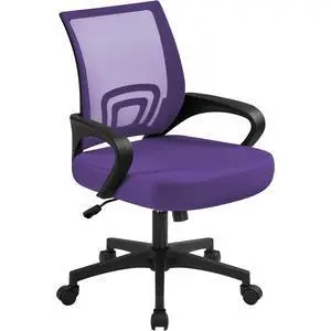 Mid Back Mesh Computer Office Desk Chair Adjustable Swivel, Purple Mid Back Mesh Computer Office Desk Chair Adjustable Swivel, Purple