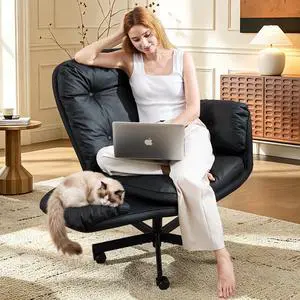 Criss Cross Office Chair with Armrests & Wheels, Recline 90/135 Lock, 400LBS Big and Tall Executive Office Chair, PU Leather Computer Desk Chair for Home & ADHD(Black) Criss Cross Office Chair with Armrests & Wheels, Recline 90/135 Lock, 400LBS Big and Tall Executive Office Chair, PU Leather Computer Desk Chair for Home & ADHD(Black)
