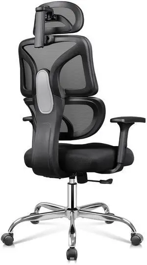 Office Chair Big and Tall Reclining Ergonomic Desk Chair for Long Hours, Comfy Breathable Mesh, Adjustable Armrests with Lumbar Support, Black Office Chair Big and Tall Reclining Ergonomic Desk Chair for Long Hours, Comfy Breathable Mesh, Adjustable Armrests with Lumbar Support, Black