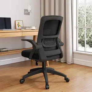 Home Office Chair Ergonomic Breathable Mesh Chair High Back with Adjustable Height Swivel with Flip-Up Arms and Lumbar Support Home Office Chair Ergonomic Breathable Mesh Chair High Back with Adjustable Height Swivel with Flip-Up Arms and Lumbar Support