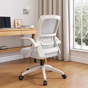 Home Office Chair Ergonomic Breathable Mesh Chair High Back with Adjustable Height Swivel with Flip-Up Arms and Lumbar Support Home Office Chair Ergonomic Breathable Mesh Chair High Back with Adjustable Height Swivel with Flip-Up Arms and Lumbar Support