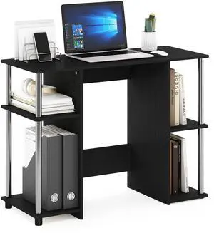 Jaya Computer Study Desk, Americano/Stainless Steel Jaya Computer Study Desk, Americano/Stainless Steel