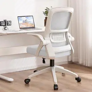 Office Chair, Ergonomic Desk Chair Breathable Mesh Chair Swivel Chair with Flip-Up Arms and Lumbar Support Computer Chair for Home Office Office Chair, Ergonomic Desk Chair Breathable Mesh Chair Swivel Chair with Flip-Up Arms and Lumbar Support Computer Chair for Home Office