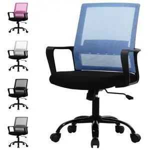 Small Office Chair Home Office Desk Chair Computer Chair Work Chair Mesh Chair Rolling Chair with Armrest for Home Office, Blue Small Office Chair Home Office Desk Chair Computer Chair Work Chair Mesh Chair Rolling Chair with Armrest for Home Office, Blue