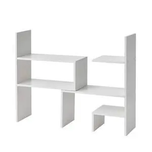 Yak About It Compact Adjustable Dorm Desk Bookshelf - White Yak About It Compact Adjustable Dorm Desk Bookshelf - White