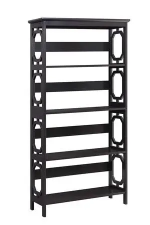 Omega 5 Tier Bookcase, Espresso Omega 5 Tier Bookcase, Espresso