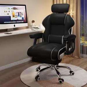 Executive Computer Chair Home Office Desk Chair,Adjustable Angle, Ergonomic Adjustable Height PU Leather Chairs with Cushions Armrest for Long Time Seating-High Office Chair with Footrest Executive Computer Chair Home Office Desk Chair,Adjustable Angle, Ergonomic Adjustable Height PU Leather Chairs with Cushions Armrest for Long Time Seating-High Office Chair with Footrest