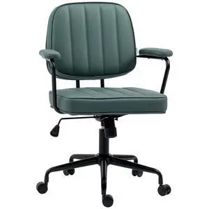 Home Office Chair, Microfiber Computer Desk Chair with Swivel Wheels, Adjustable Height, and Tilt Function, Green Home Office Chair, Microfiber Computer Desk Chair with Swivel Wheels, Adjustable Height, and Tilt Function, Green
