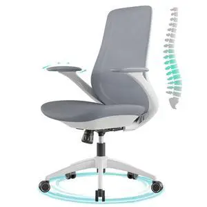 Ergonomic Office Chair, High Back Mesh Desk Chair with Lumbar Support, 360° Swivel & Slide-Adjustable Arms, Tilt Lock and Recline, Breathable Task Chair for Home Office & Gaming (Grey) Ergonomic Office Chair, High Back Mesh Desk Chair with Lumbar Support, 360° Swivel & Slide-Adjustable Arms, Tilt Lock and Recline, Breathable Task Chair for Home Office & Gaming (Grey)