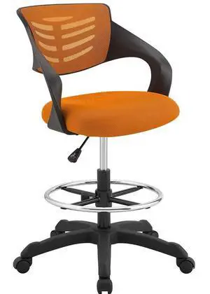 Thrive Drafting Chair - Tall Office Chair for Adjustable Standing Desks in Orange Thrive Drafting Chair - Tall Office Chair for Adjustable Standing Desks in Orange