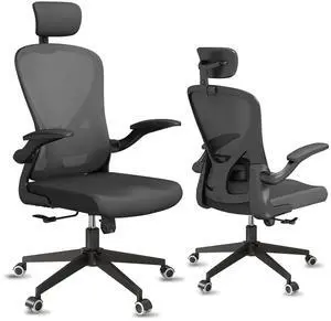 Drafting Chair, Ergonomic Tall Office Chairs for Standing Desk, Home Office Desk Chair with Lumbar Support and Adjustable Flip-up Armrests & footrest (02Black) Drafting Chair, Ergonomic Tall Office Chairs for Standing Desk, Home Office Desk Chair with Lumbar Support and Adjustable Flip-up Armrests & footrest (02Black)