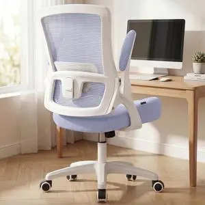 Office Desk Gaming Chair Computer High Back Mesh Seat with Rolling Wheels Ergonomic Adjustable Comfy Flip-up Armrests Lumbar Support Height for Home (Purple White Frame) Office Desk Gaming Chair Computer High Back Mesh Seat with Rolling Wheels Ergonomic Adjustable Comfy Flip-up Armrests Lumbar Support Height for Home (Purple White Frame)