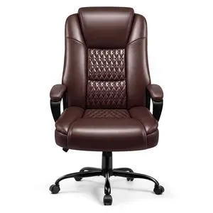 Leather Office Desk Chair,Ergonomic Office Chair with Lumbar Support,Computer Chair,Executive Leather Chair with Padded Flip-up Arm,Adjustable Armrests, Black,275LBS Leather Office Desk Chair,Ergonomic Office Chair with Lumbar Support,Computer Chair,Executive Leather Chair with Padded Flip-up Arm,Adjustable Armrests, Black,275LBS