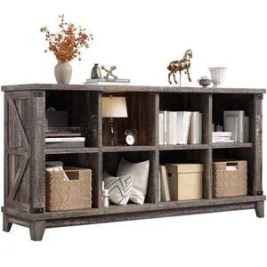 8 Cube Storage Organizer and Shelves, Cube Shelf Bookshelf for Home and Bedroom, Black Oak 8 Cube Storage Organizer and Shelves, Cube Shelf Bookshelf for Home and Bedroom, Black Oak