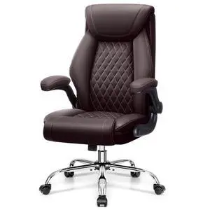 Office Chair, Executive Leather Office Chairs with Rocking Function, Big and Tall Ergonomic Computer Chair with Lumbar Support Flip-Up Armrests, Comfortable Gaming Chairs for Home Ofiice Office Chair, Executive Leather Office Chairs with Rocking Function, Big and Tall Ergonomic Computer Chair with Lumbar Support Flip-Up Armrests, Comfortable Gaming Chairs for Home Ofiice