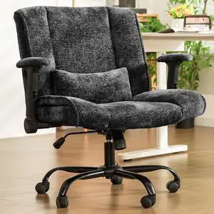 Criss Cross Chair with Wheels & Flip Arms, Wide Cross Legged Office Chair with Adjustable Tilt Criss-Cross Desk Chair with Lumbar Support for Home Office, Bedroom, Apartment Black Criss Cross Chair with Wheels & Flip Arms, Wide Cross Legged Office Chair with Adjustable Tilt Criss-Cross Desk Chair with Lumbar Support for Home Office, Bedroom, Apartment Black