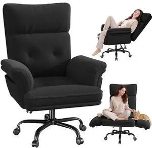 Criss Cross Chair with Wheels and Arms, Teddy Plush Vanity Chair with Side Pockets, Adjustable Home Office Desk Chairs, Computer Chair for Home, Makeup and Office Use, Black Criss Cross Chair with Wheels and Arms, Teddy Plush Vanity Chair with Side Pockets, Adjustable Home Office Desk Chairs, Computer Chair for Home, Makeup and Office Use, Black