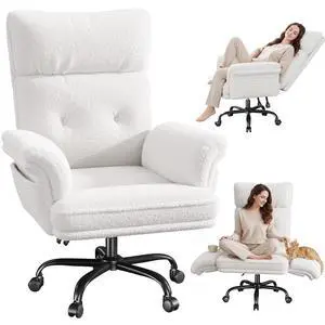 Criss Cross Chair with Armrests & Wheels for Cross-Legged Sitting, Ergonomic Computer Gaming Chair with Two Side Pockets, Teddy Plush Wide Seat Reclining Desk Chair for Home, Office, Beige Criss Cross Chair with Armrests & Wheels for Cross-Legged Sitting, Ergonomic Computer Gaming Chair with Two Side Pockets, Teddy Plush Wide Seat Reclining Desk Chair for Home, Office, Beige