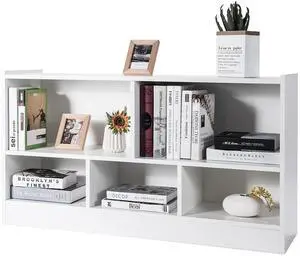 5 Cube Bookcase, 2 Tier Wooden Storage Open Bookshelf, Multipurpose Display Storage Cabinet for Living Room, Bedroom, Hallway, Kid's Playroom, Reading Nook (White) 5 Cube Bookcase, 2 Tier Wooden Storage Open Bookshelf, Multipurpose Display Storage Cabinet for Living Room, Bedroom, Hallway, Kid's Playroom, Reading Nook (White)