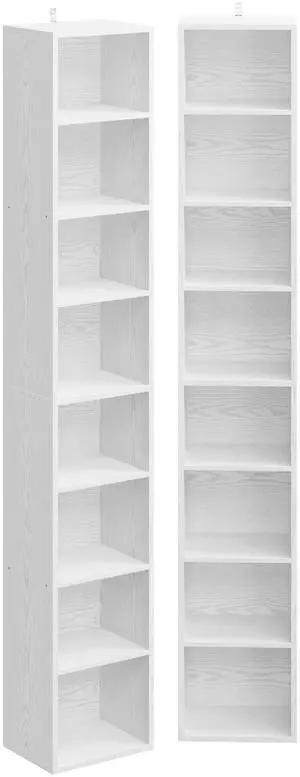 Tall Narrow Bookshelf 8 Tiers 71in Set of 2, Compact Corner Bookcase, Easy to Match for Living Room, Office, Study, Bedroom Tall Narrow Bookshelf 8 Tiers 71in Set of 2, Compact Corner Bookcase, Easy to Match for Living Room, Office, Study, Bedroom