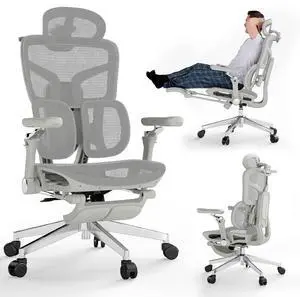 Ergonomic Office Chair with Footrest, Big and Tall Desk Chair with Lumbar Support, High Back Home Desk Chair for Long Desk Work, Swivel Rolling Computer Seating with 6D Armrest for Home Office Ergonomic Office Chair with Footrest, Big and Tall Desk Chair with Lumbar Support, High Back Home Desk Chair for Long Desk Work, Swivel Rolling Computer Seating with 6D Armrest for Home Office