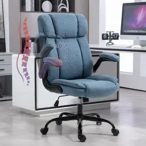 Office Chair High Back Ergonomic Executive Computer Desk Chair Comfortable Fabric Padded Home Office Desk Chairs with Flip-up Arm Rest Adjustable Height Swivel Wheels (Blue) Office Chair High Back Ergonomic Executive Computer Desk Chair Comfortable Fabric Padded Home Office Desk Chairs with Flip-up Arm Rest Adjustable Height Swivel Wheels (Blue)